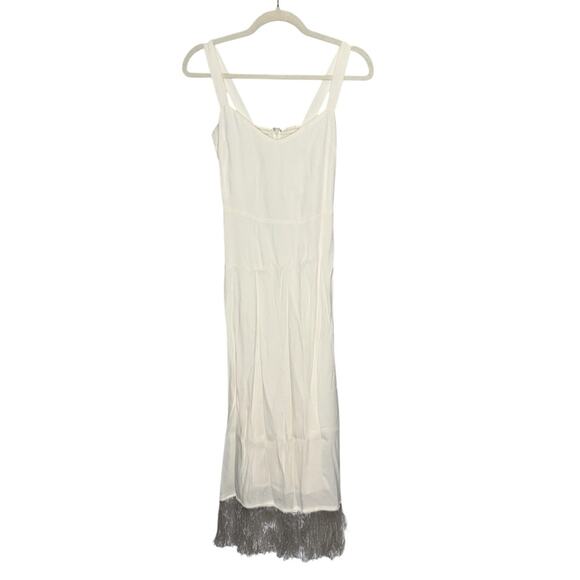 Reformation Sarabeth Dress White Fringe - Picture 2 of 9